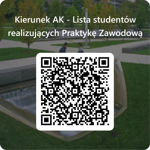 qr code - Lista studentów realizujących praktykę zawodową
