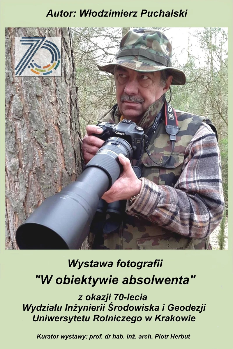 plakat ze zdjęciem Włodzimierza Puchalskiego