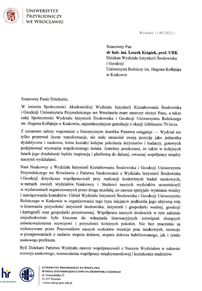 Uniwersytet Przyrodniczy we Wrocławiu_str_1_gratulacje