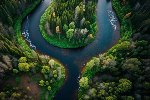 grafika ilustracyjna_meander rzeki